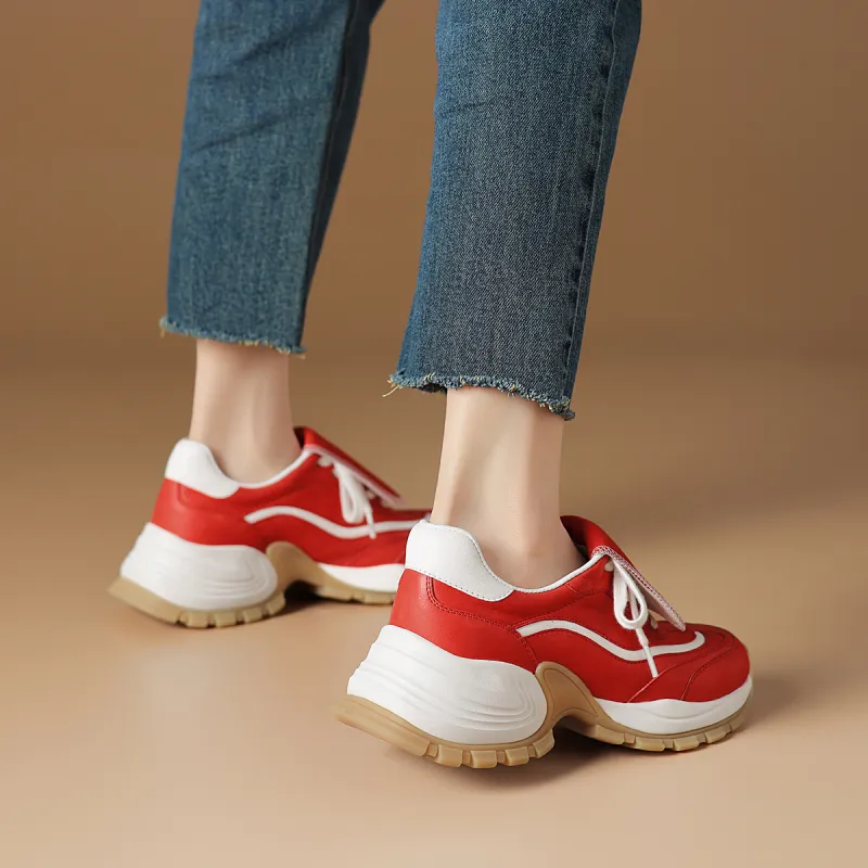 Rosa Bianca Lightweight Height Increasing Low-Top Chunky Sneakers Women's-11