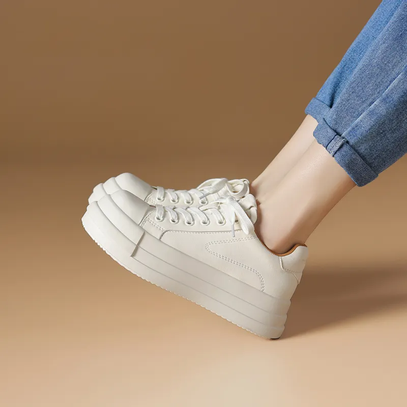Rosa Bianca Lightweight Height Increasing Low Top Skateboard Shoes Women's-3