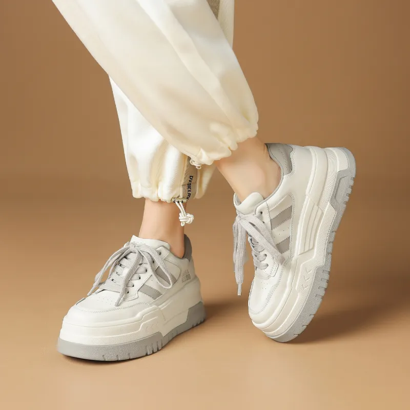 Rosa Bianca Breathable Lightweight Height Increasing Warm Low-Top Skateboard Shoes Women's-10