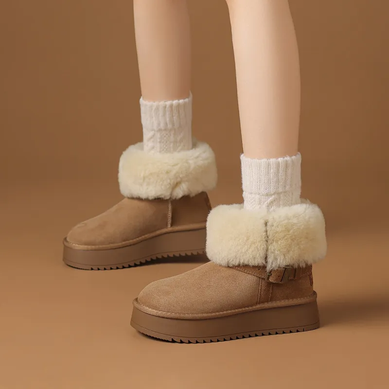 Rosa Bianca Warm And Wear Resistant Short Snow Boots Women's-1