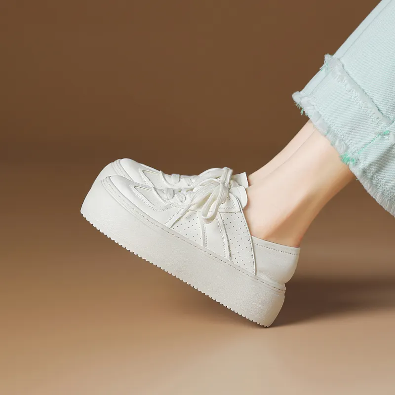 Rosa Bianca Lightweight Height Increasing Low Top Skateboard Shoes Women's-3