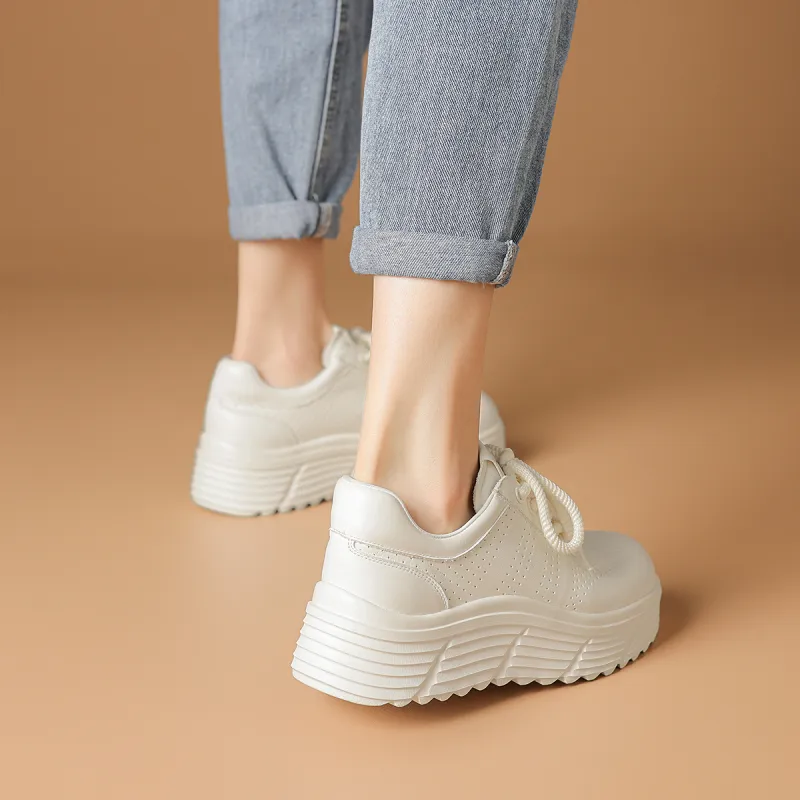 Rosa Bianca Cushioning Wear Resistant Low Top Casual Shoes Women's White-5