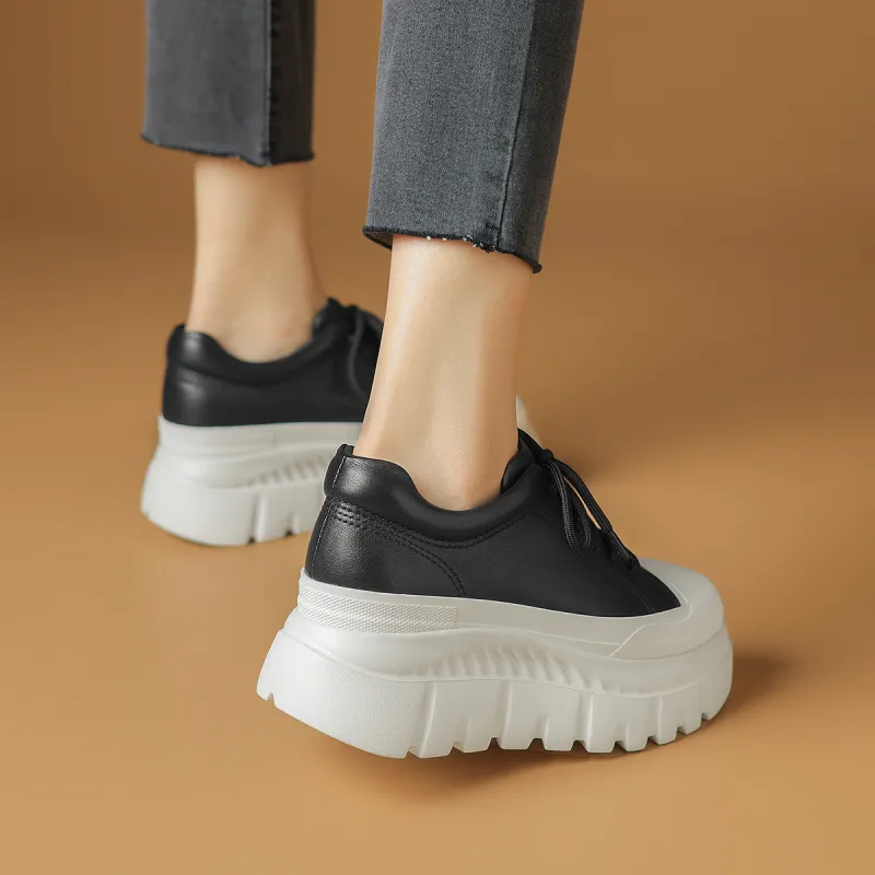 Rosa Bianca Breathable Lightweight Height Increasing Warm Low-Top Casual Shoes Women's-5