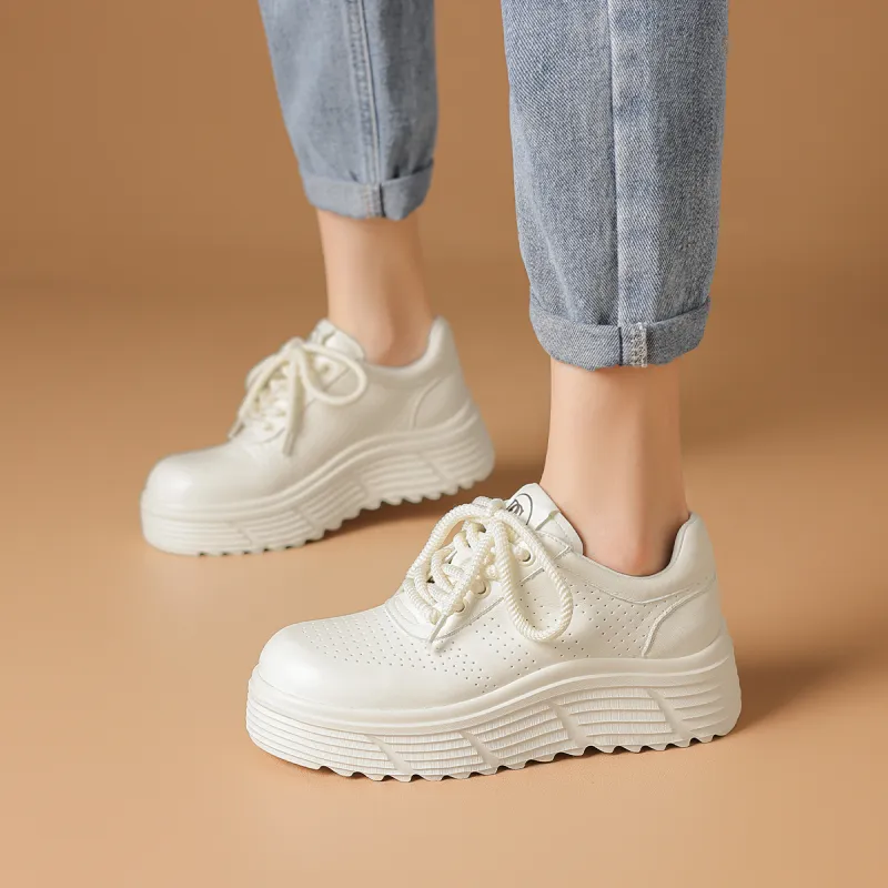 Rosa Bianca Cushioning Wear Resistant Low Top Casual Shoes Women's White-2