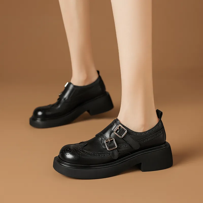 Rosa Bianca Loafers 4.6cm Women's Black-1