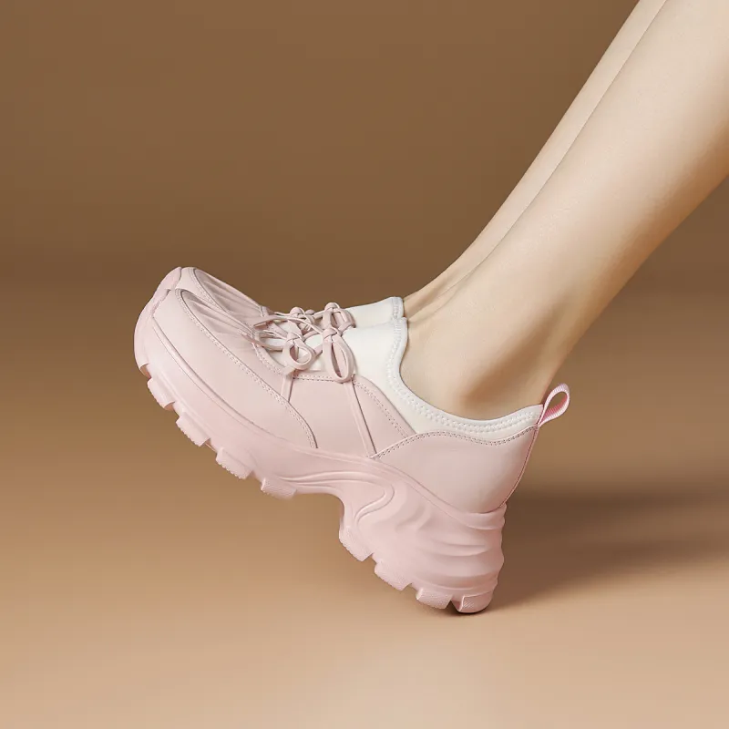 Rosa Bianca Lightweight Height Increasing Low Top Chunky Sneakers Women's-10
