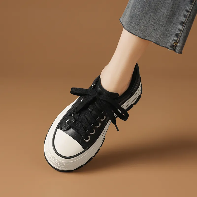 Rosa Bianca Anti-Slip Wear-Resistant Low-Top Skateboard Shoes Women's-2