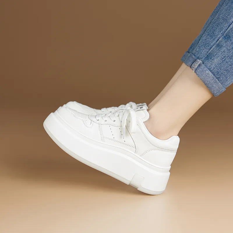 Rosa Bianca Lightweight Breathable Height Increasing Low-Top Skateboard Shoes Women's-3