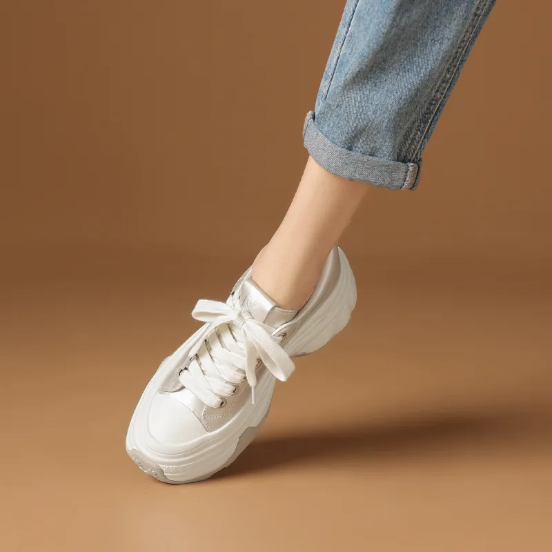 Rosa Bianca Anti-Slip Wear-Resistant Breathable Lightweight Height Increasing Low-Top Chunky Sneakers Women's-11
