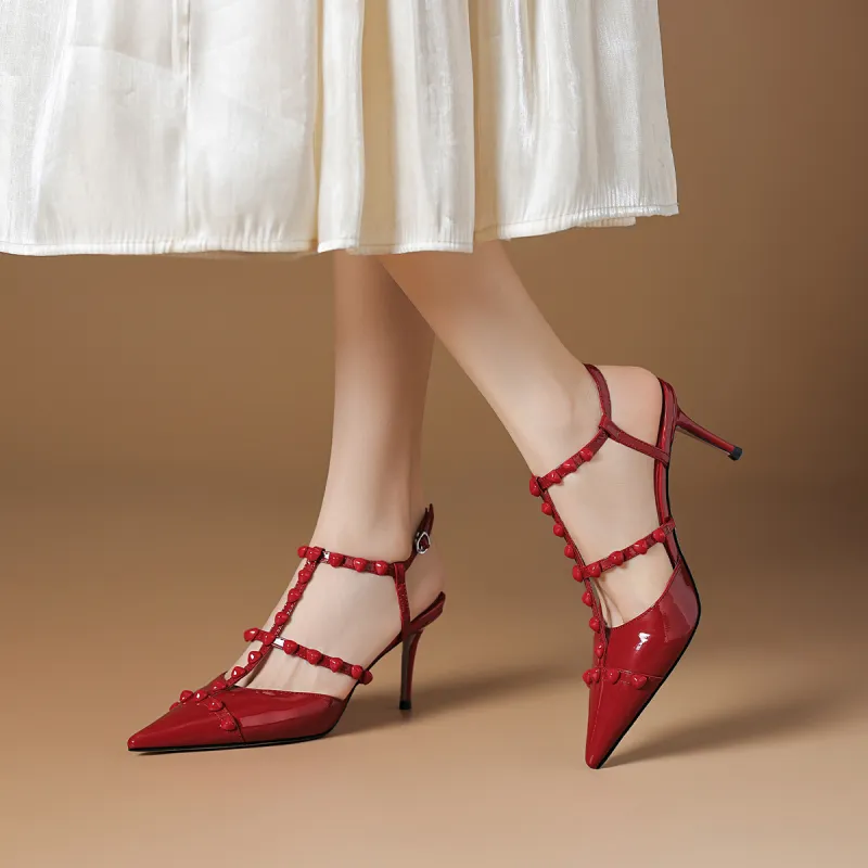 Rosa Bianca Slim Heel High Heels 8cm Women's-9