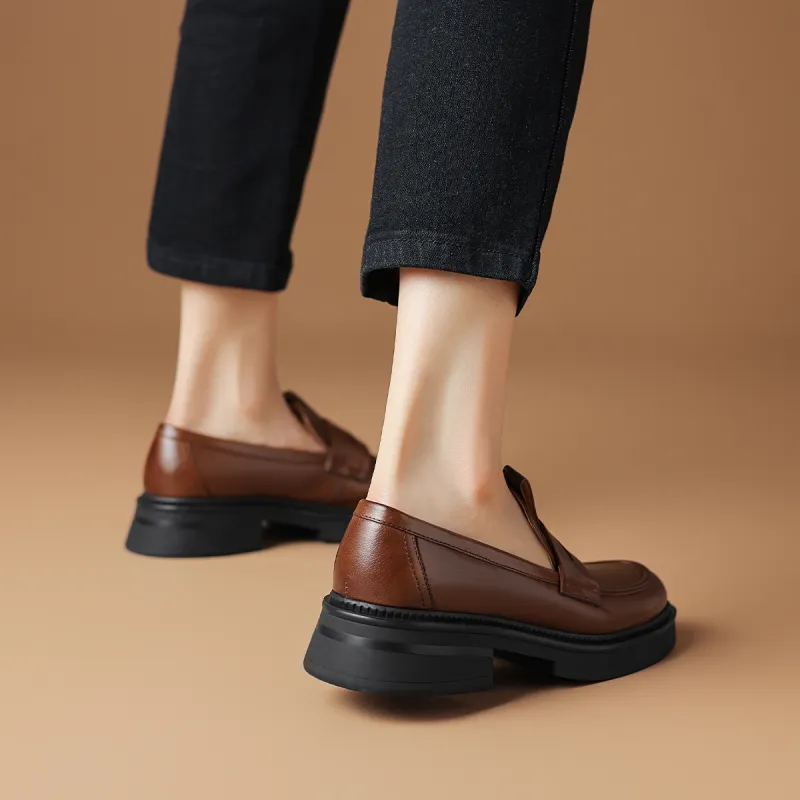 Rosa Bianca Loafers 4.1cm Women's Brown-6