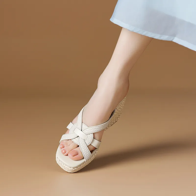 Rosa Bianca Woven Abrasion Resistant Slide Slippers Women's-5