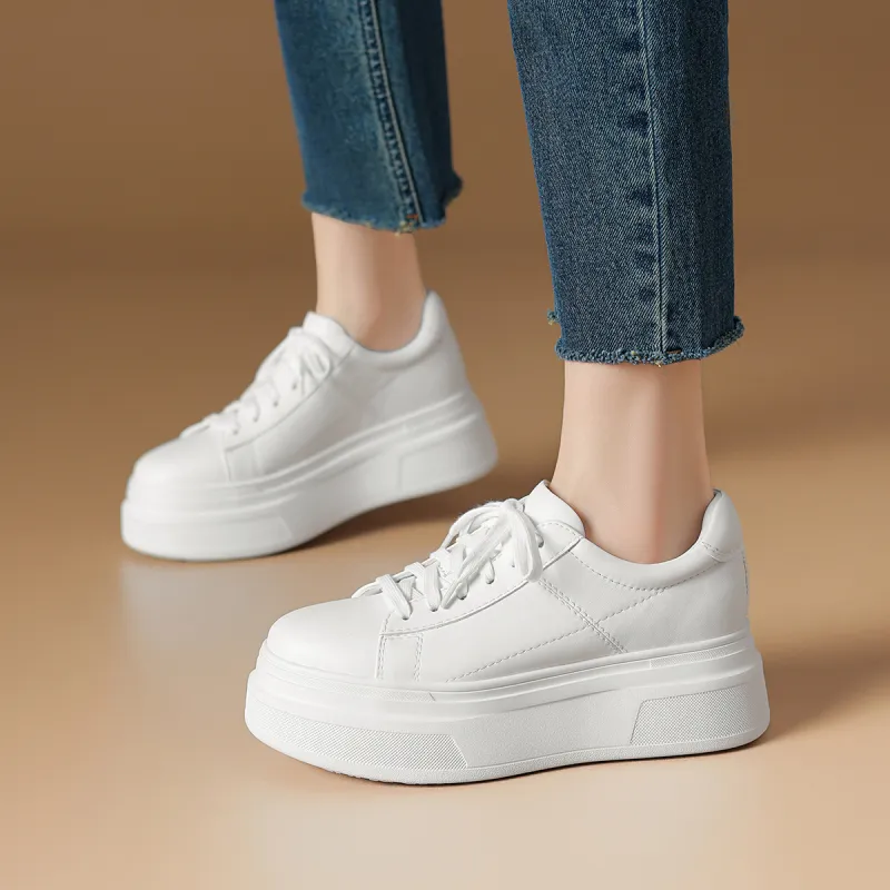 Rosa Bianca Lightweight Height Increasing Low Top Skateboard Shoes Women's-1