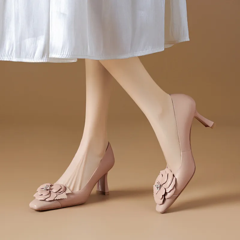 Rosa Bianca Chunky Heel High Heels 6cm Women's-11