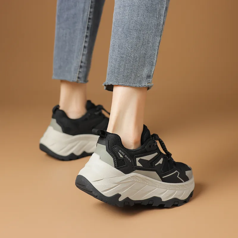 Rosa Bianca Breathable Lightweight Height Increasing Low-Top Chunky Sneakers Women's-4