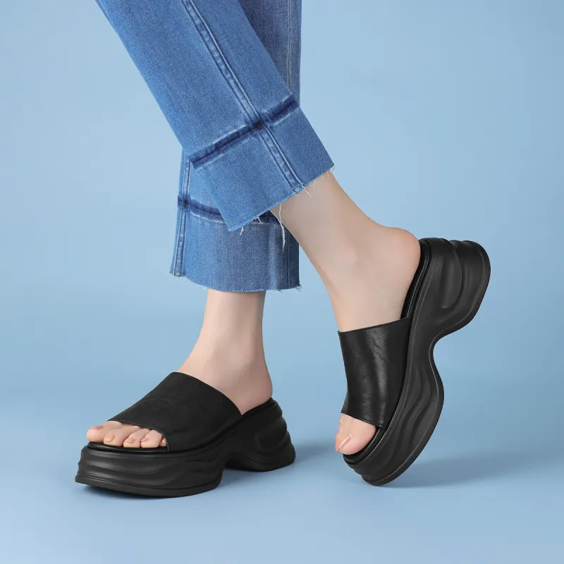 Rosa Bianca PU Polyurethane Abrasion Resistant Slide Slippers Women's-11