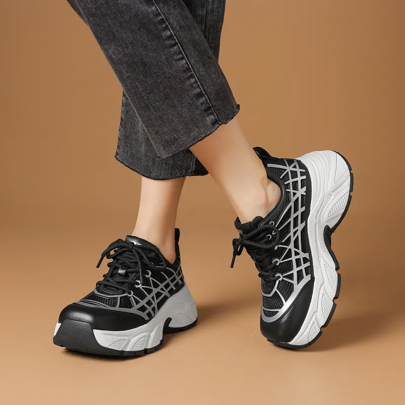 Rosa Bianca Cushioning Low-Top Chunky Sneakers Women's-10