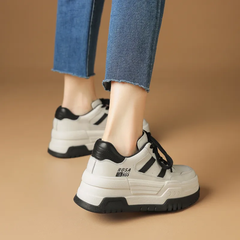 Rosa Bianca Breathable Lightweight Height Increasing Warm Low-Top Skateboard Shoes Women's-5