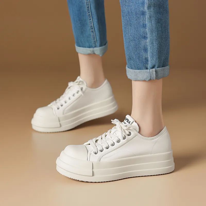 Rosa Bianca Lightweight Height Increasing Low Top Skateboard Shoes Women's-8