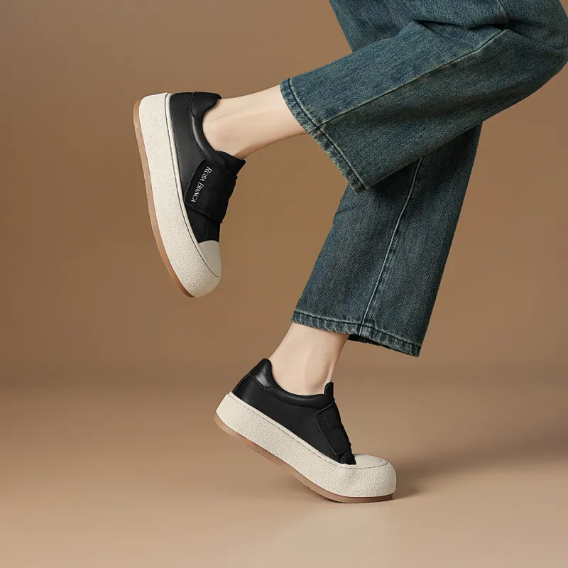 Rosa Bianca Lightweight Height Increasing Low-Top Skateboard Shoes Women's-14