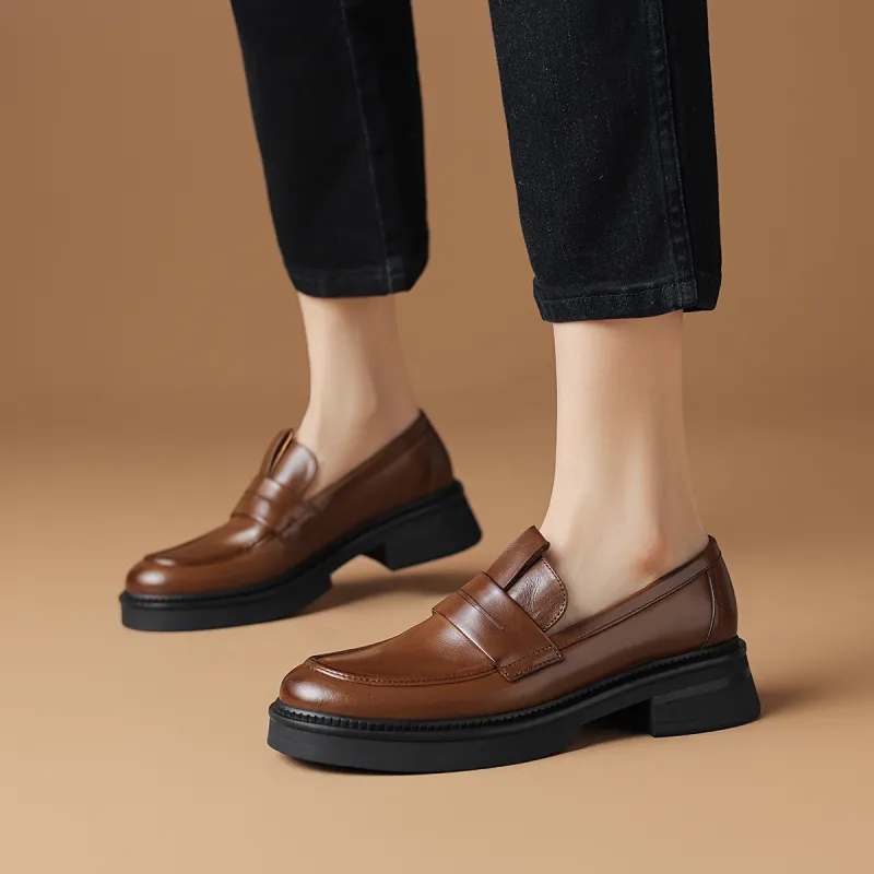 Rosa Bianca Loafers 4.1cm Women's Brown-2