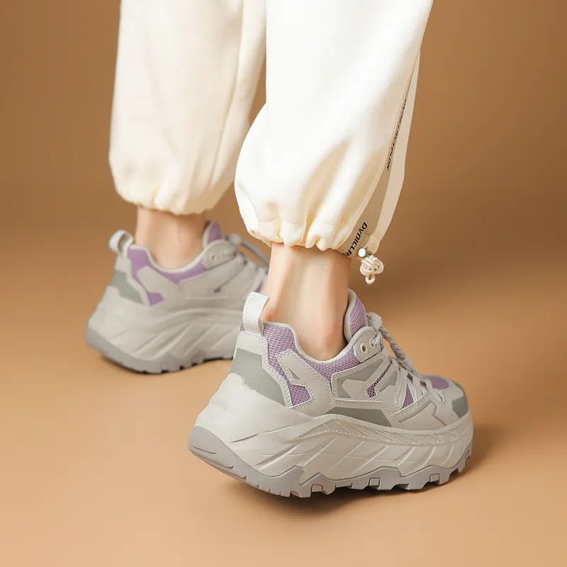 Rosa Bianca Breathable Lightweight Height Increasing Low-Top Chunky Sneakers Women's-13
