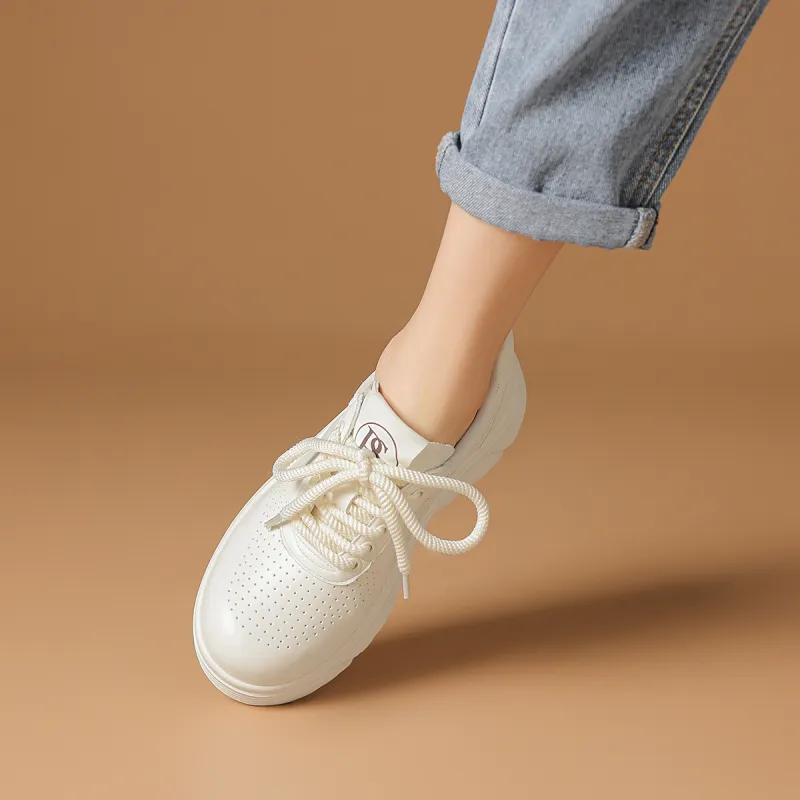 Rosa Bianca Cushioning Wear Resistant Low Top Casual Shoes Women's White-4