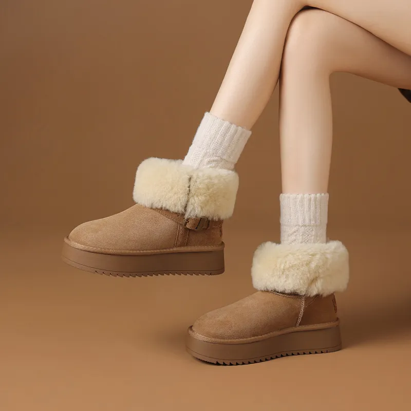 Rosa Bianca Warm And Wear Resistant Short Snow Boots Women's-3