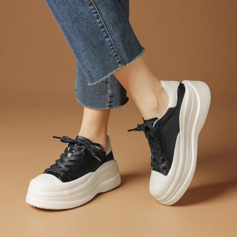 Rosa Bianca Warm Lightweight Breathable Height Increasing Low-Top Casual Shoes Women's-3