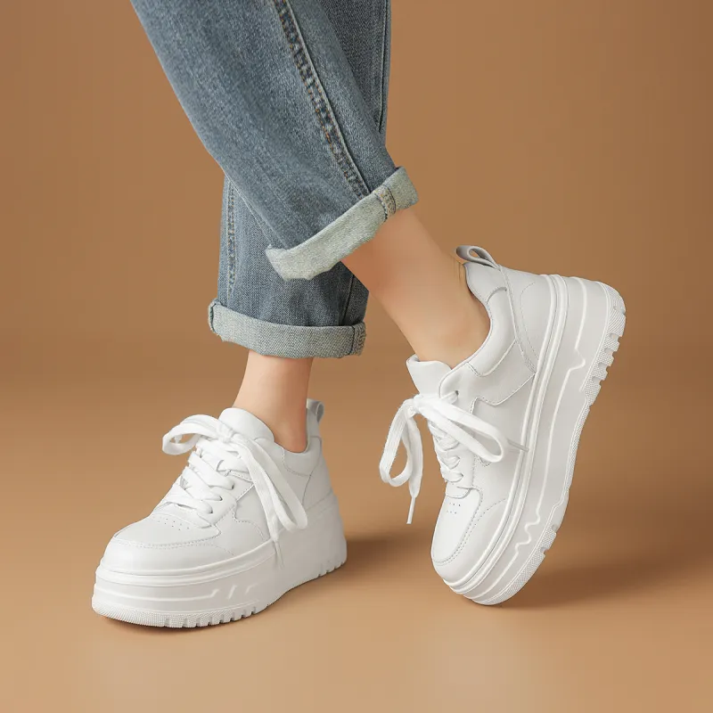 Rosa Bianca Breathable Lightweight Height Increasing Warm Low-Top Casual Shoes Women's-3