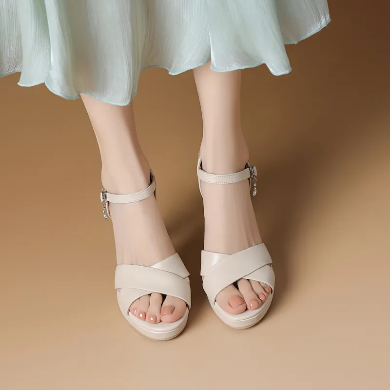 Rosa Bianca One Strap Sandals 11cm Women's-3