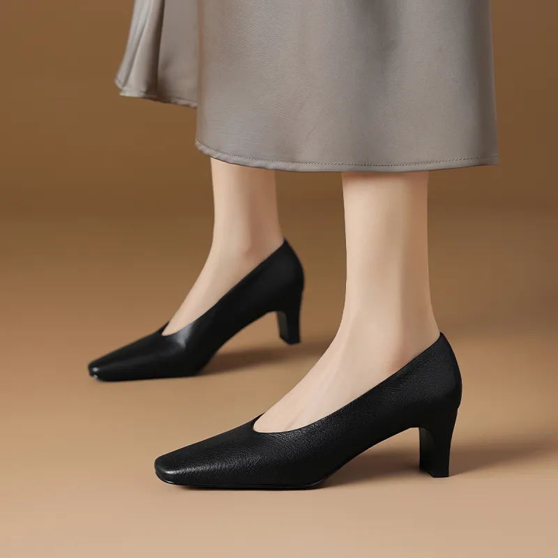 Rosa Bianca Chunky Heel High Heels 5.6cm Women's-8