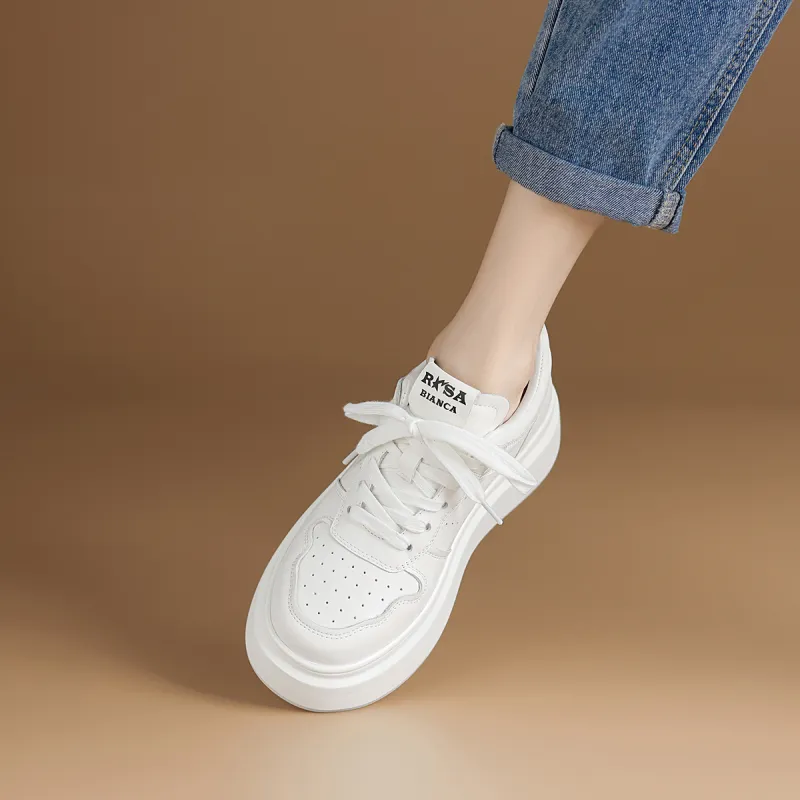 Rosa Bianca Lightweight Breathable Height Increasing Low-Top Skateboard Shoes Women's-4