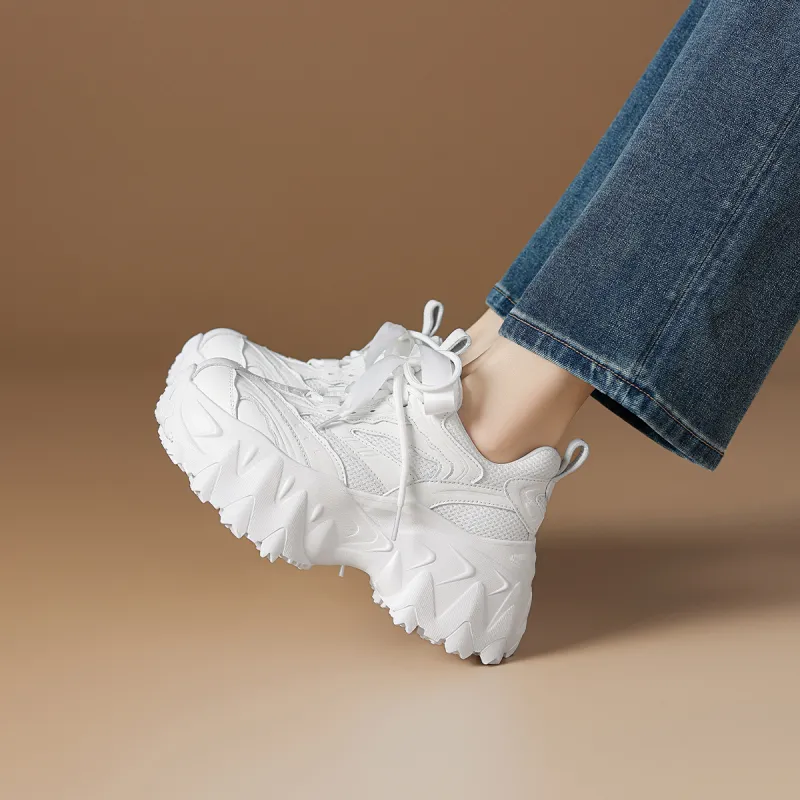 Rosa Bianca Lightweight Height Increasing Low Top Chunky Sneakers Women's-2