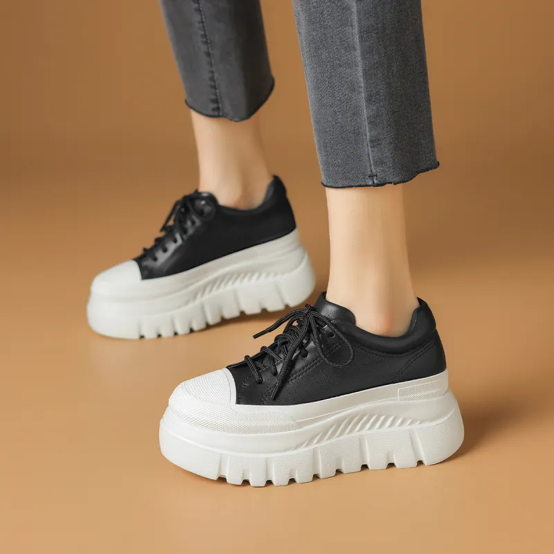 Rosa Bianca Breathable Lightweight Height Increasing Warm Low-Top Casual Shoes Women's-2