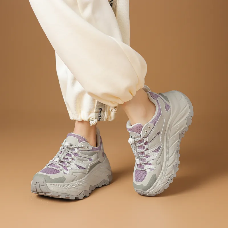 Rosa Bianca Breathable Lightweight Height Increasing Low-Top Chunky Sneakers Women's-10