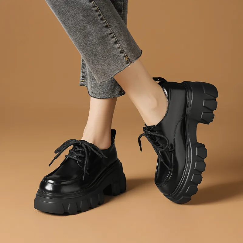 Rosa Bianca Loafers 7.4cm Women's Black-4