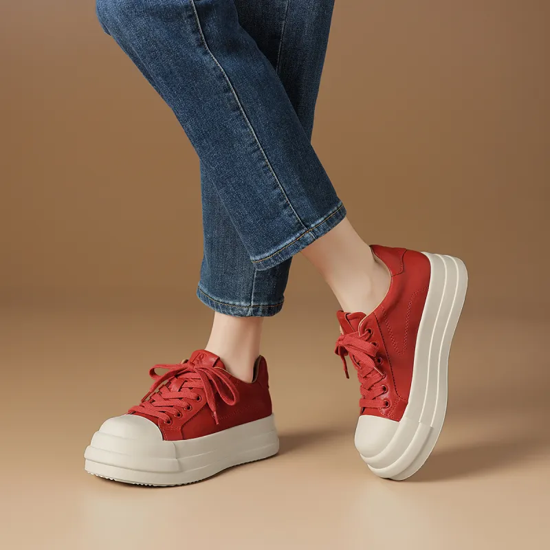 Rosa Bianca Lightweight Height Increasing Low Top Skateboard Shoes Women's-12