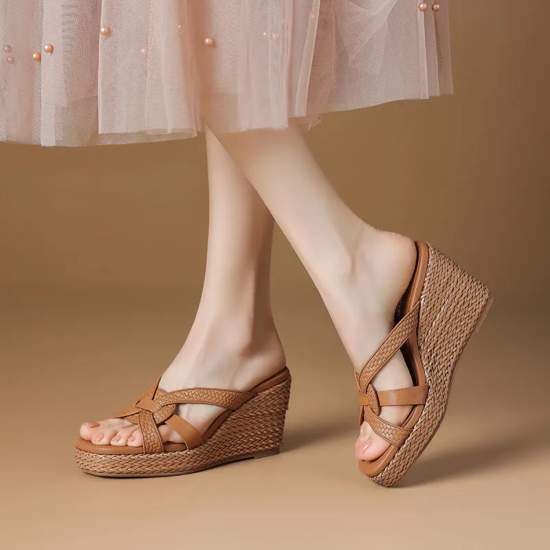 Rosa Bianca Woven Abrasion Resistant Slide Slippers Women's-11