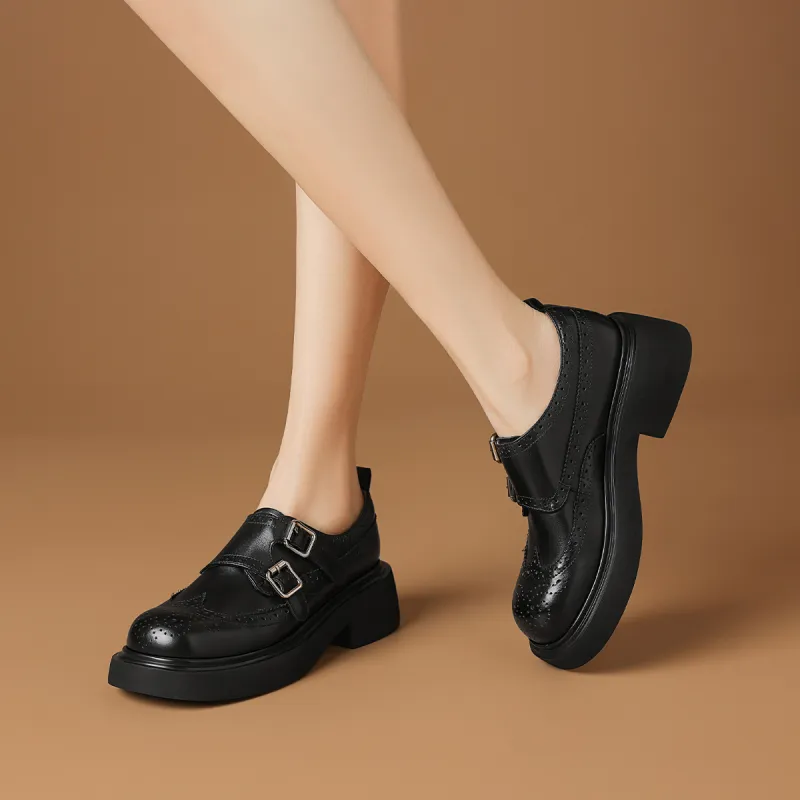 Rosa Bianca Loafers 4.6cm Women's Black-3