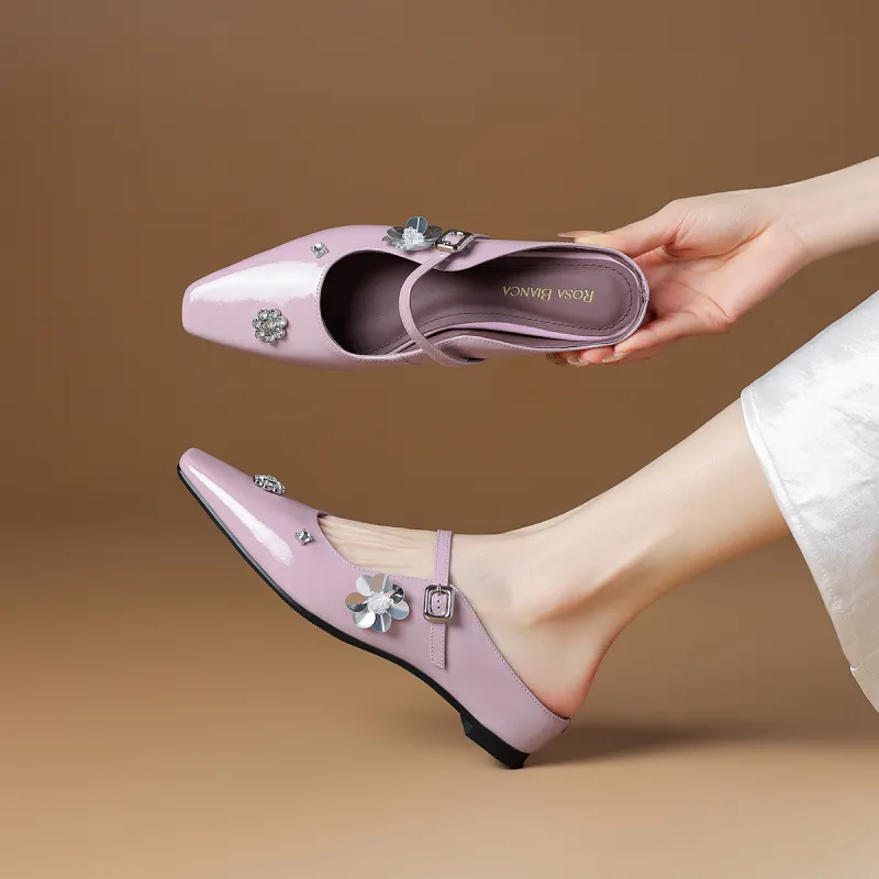 Rosa Bianca Rubber Sole Abrasion Resistant Closed Toe Slippers Women's-2