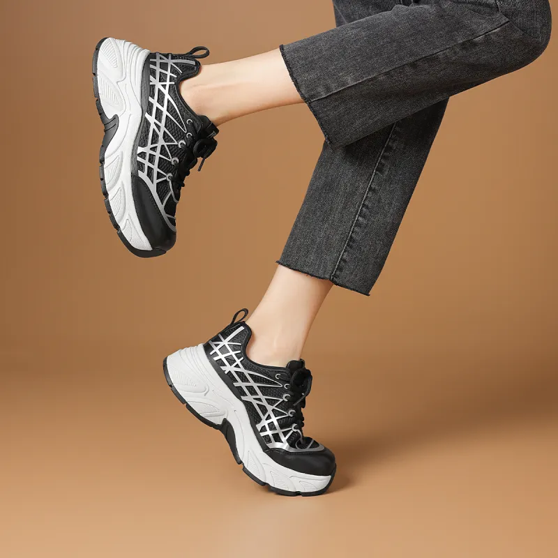 Rosa Bianca Cushioning Low-Top Chunky Sneakers Women's-13