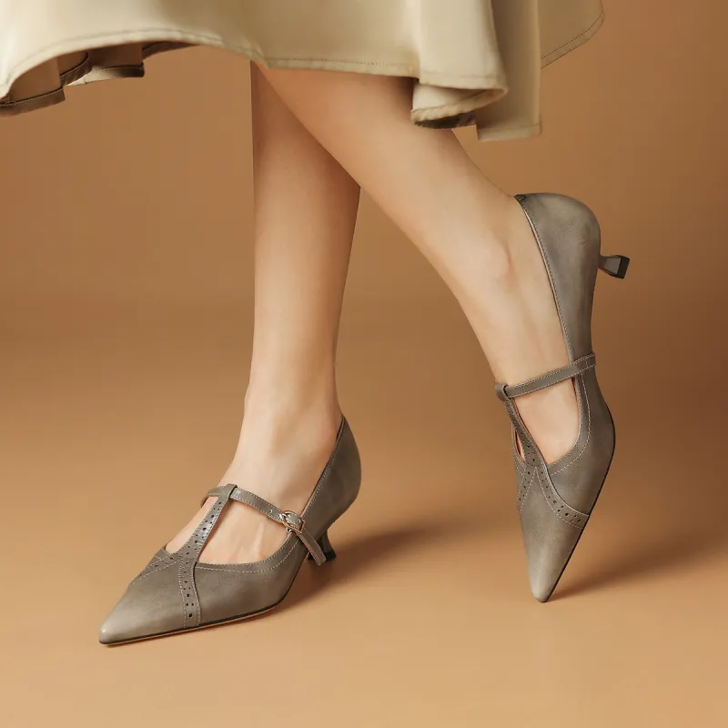 Rosa Bianca High Heels Women's Coffee/Gray-12