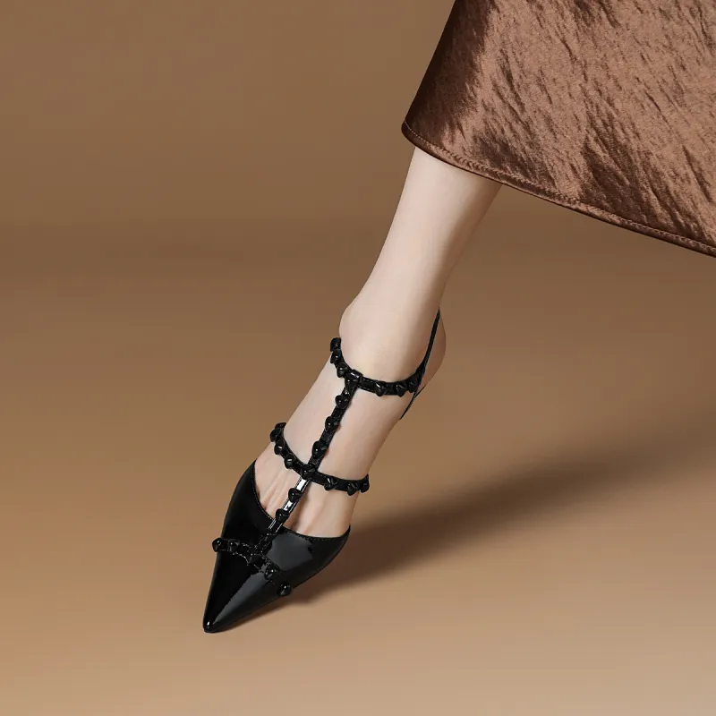Rosa Bianca Slim Heel High Heels 8cm Women's-4