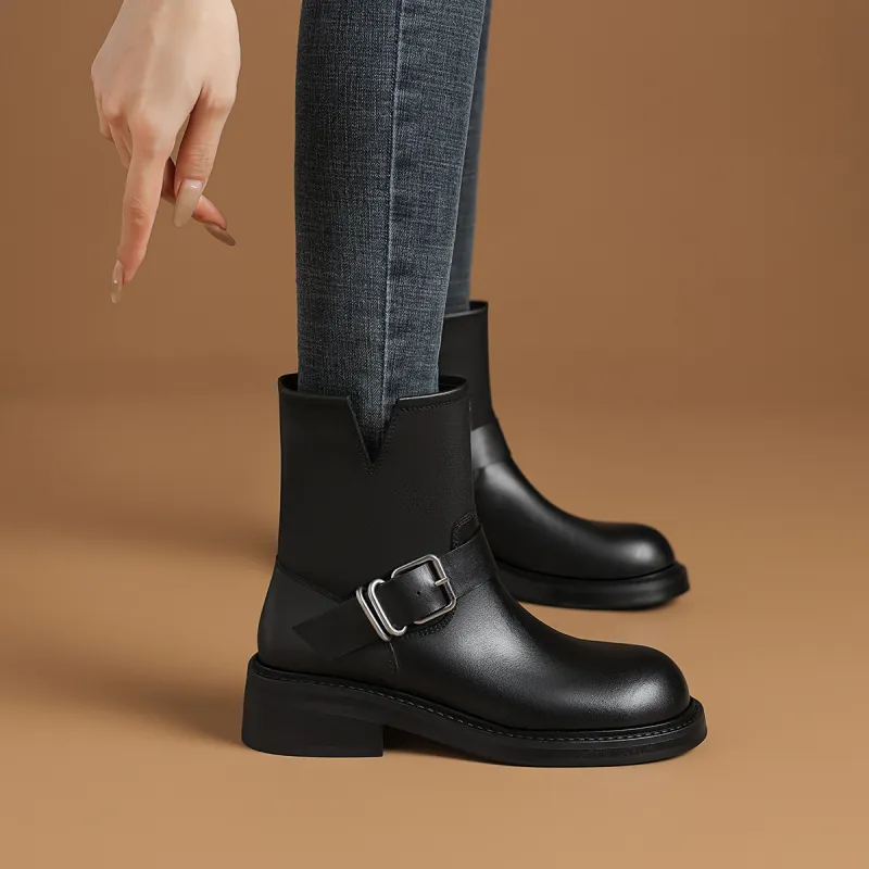 Rosa Bianca Ankle Boots 4.1cm Women's Black-7