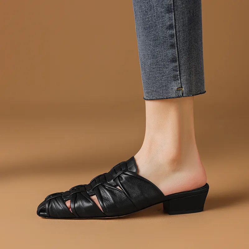 Rosa Bianca Wrap-toe Slippers Women's-12