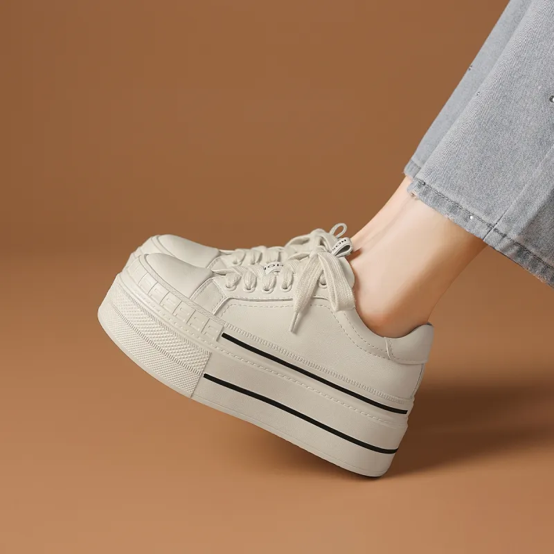 Rosa Bianca Lightweight Breathable Height Increasing Low-Top Skateboard Shoes Women's-5