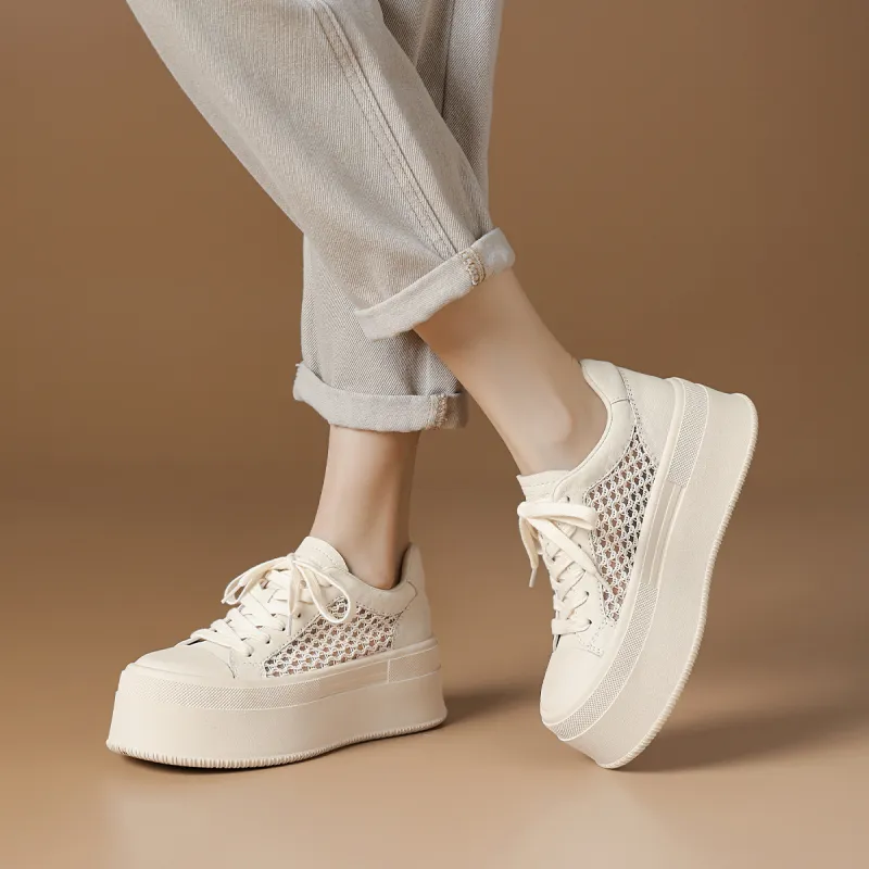 Rosa Bianca Low Top Skateboard Shoes Women's Ecru-5