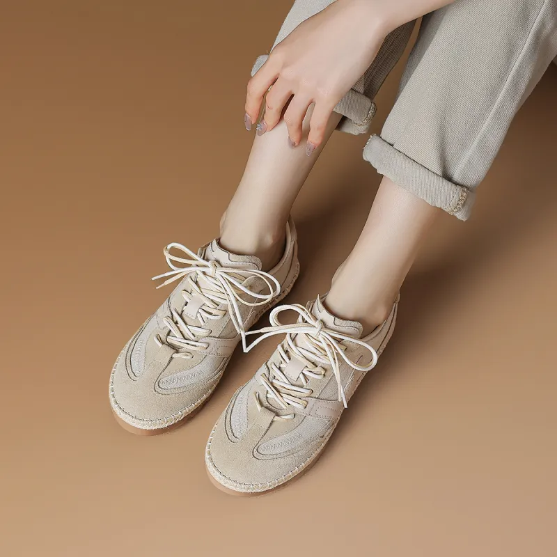 Rosa Bianca Low Top Casual Shoes Women's Beige Apricot-2