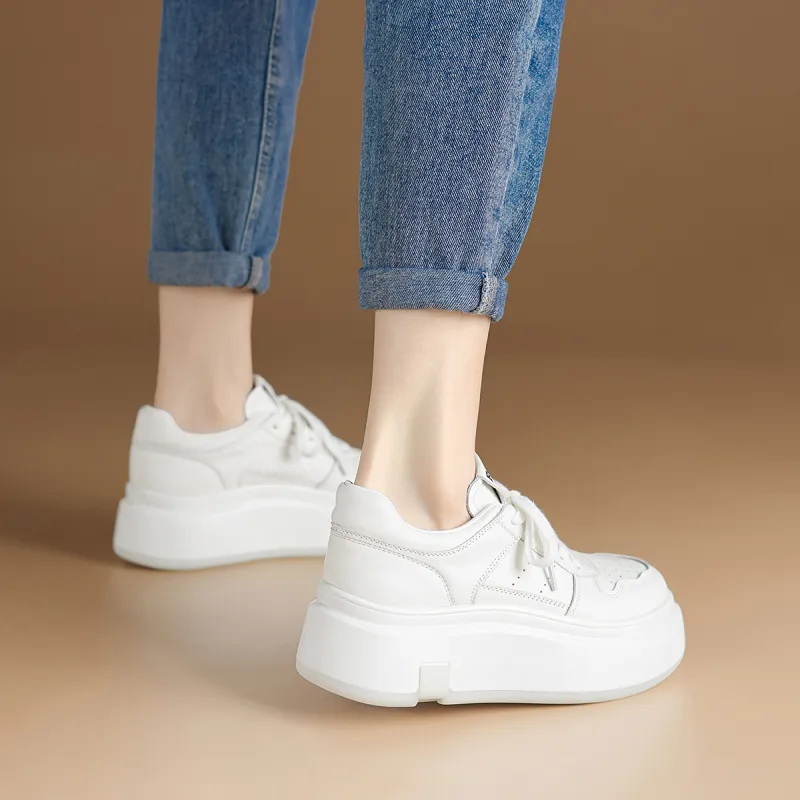 Rosa Bianca Lightweight Breathable Height Increasing Low-Top Skateboard Shoes Women's-5